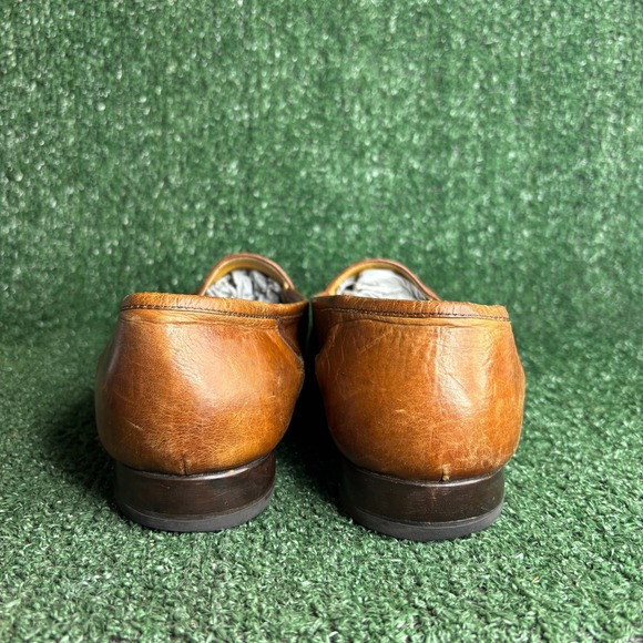 Mezlan Sebastian Crocodile Genuine Lizard Skin Exotic Loafers Brown Mens Sz 10.5 main image 5
